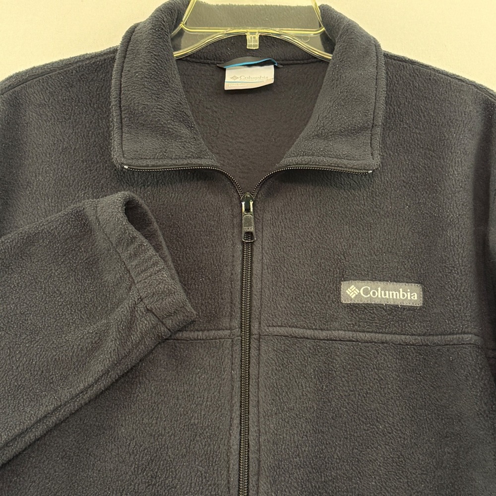 Columbia Mens Fleece Jacket‎ Full Zip charcoal / Black Size Large Outdoor Casual